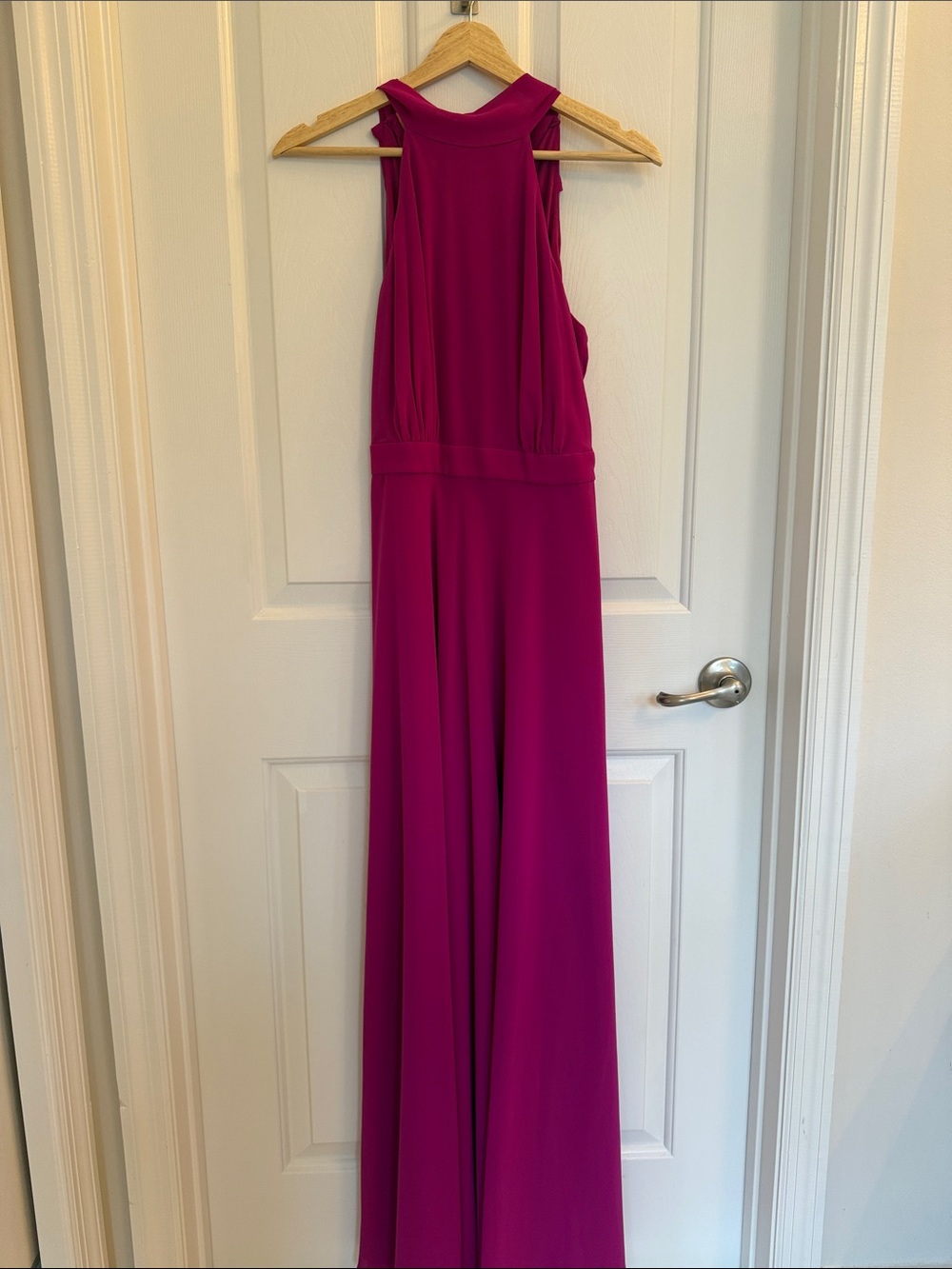 Laundry By Shelli Segal Fuchsia Halter Maxi Dress